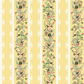 HUMMINGBIRD VINE STRIPE - HUMMINGBIRD COLLECTION (YELLOW)