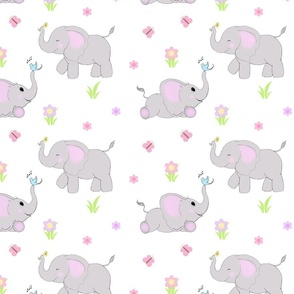Elephant Safari Girl Nursery