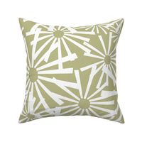 Abstract Floral Geometrics Green