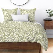 Abstract Floral Geometrics Green