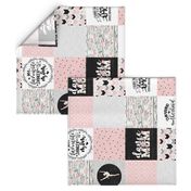 Dance Mom//Pink - Wholecloth Cheater Quilt - Rotated