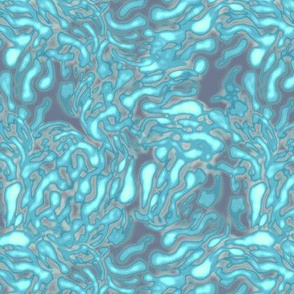 Nebula, light blue wavy stripes on a gray background