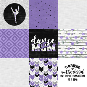 Dance Mom// Dark Purple - Wholecloth Cheater Quilt