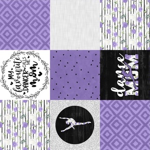 Dance Mom//Dark Purple - Wholecloth Cheater Quilt - Rotated