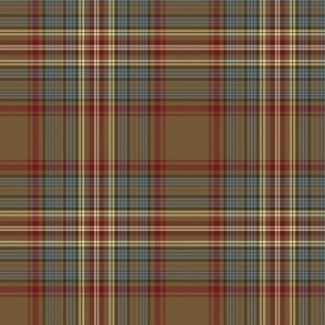 Stuart / Stewart tartan variant, 10" with cream