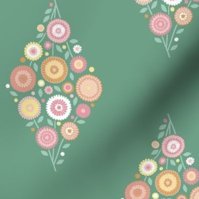 floral diamond in spring colors