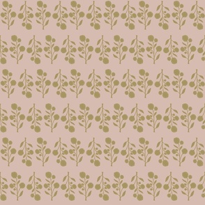 Wildflower - dusty rose and gold small