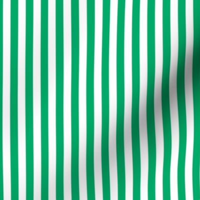 Jade Green Bengal Stripe Pattern Vertical in White