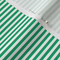 Small Jade Green Bengal Stripe Pattern Horizontal in White