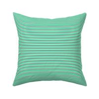 Small Jade Green Bengal Stripe Pattern Horizontal in White