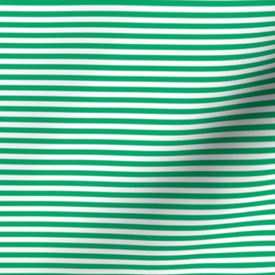 Small Jade Green Bengal Stripe Pattern Horizontal in White