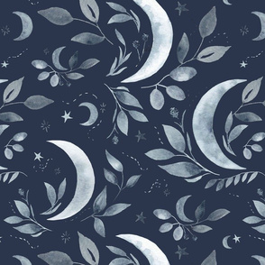 Luna Floral in Navy Night - Large