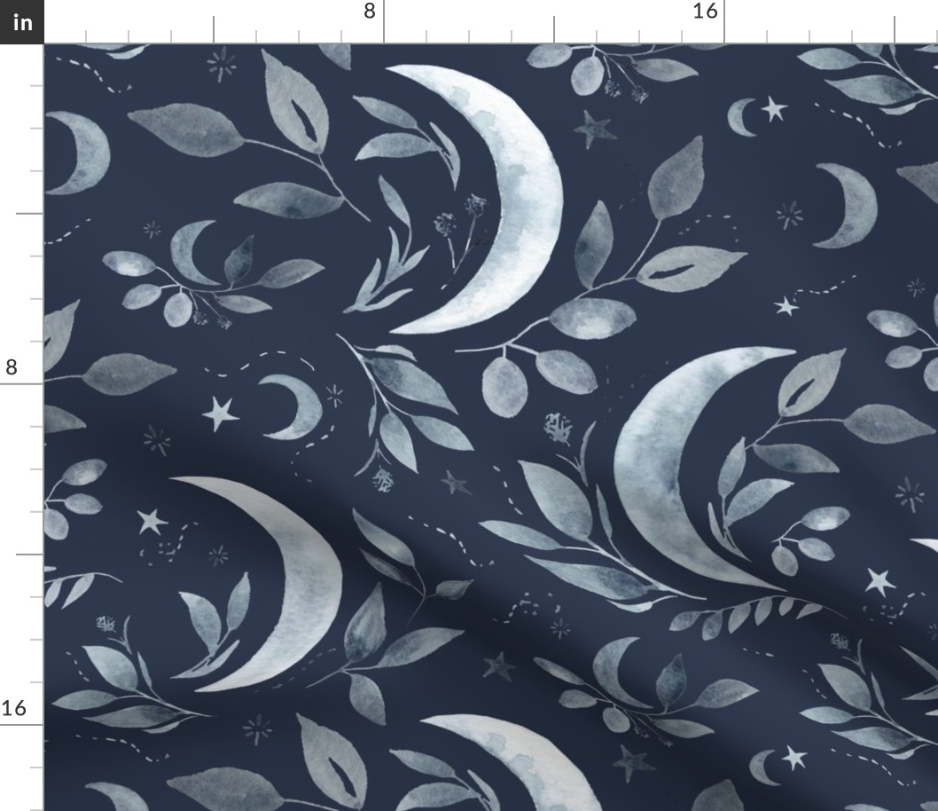 Luna Floral in Navy Night - Large