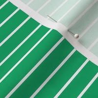 Jade Green Pin Stripe Pattern Horizontal in White