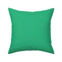 Small Jade Green Pin Stripe Pattern Vertical in White