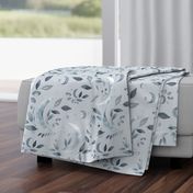 Luna Floral in Silver Gray - Large