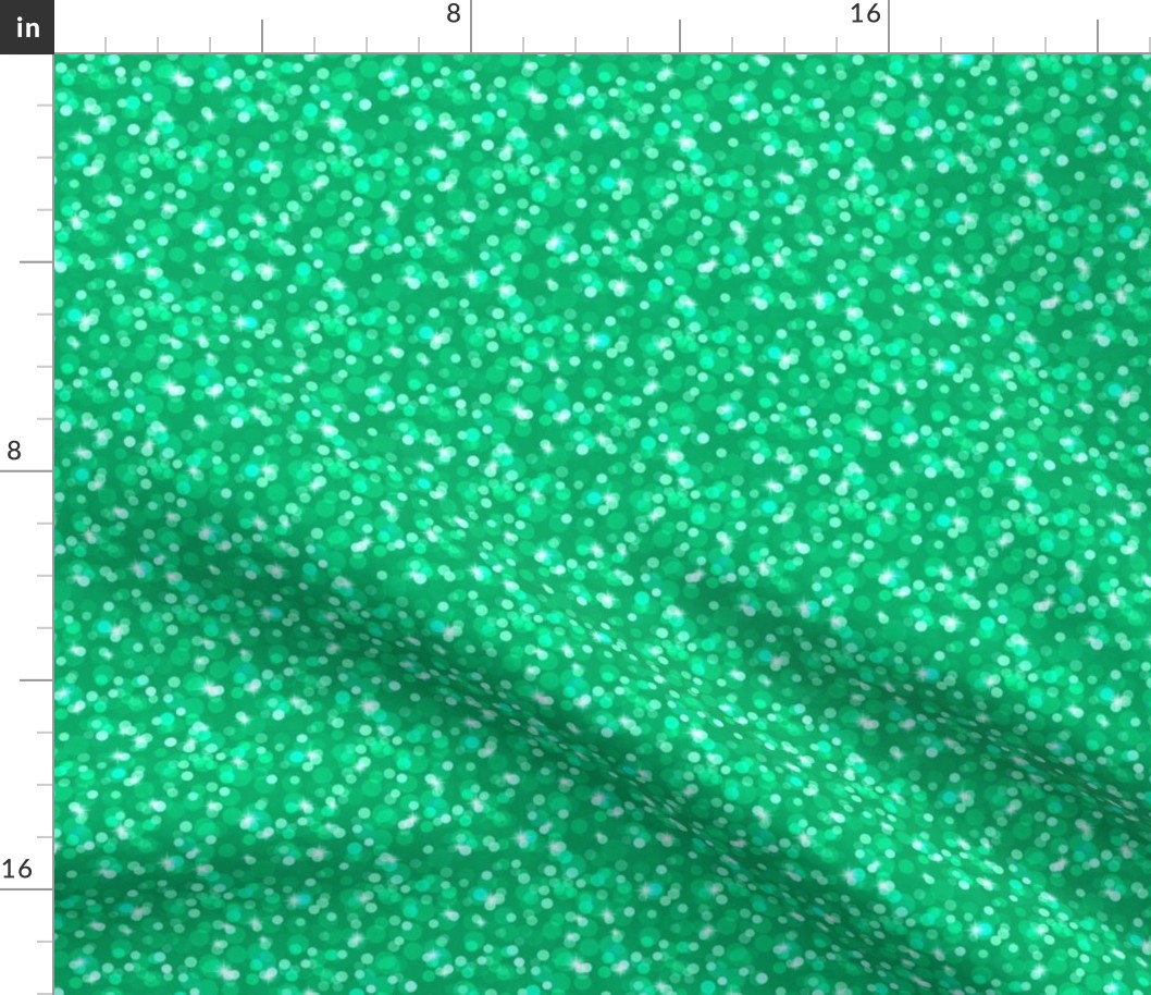Small Sparkly Bokeh Pattern - Jade Green Color