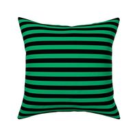 Jade Green Awning Stripe Pattern Horizontal in Black