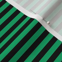 Jade Green Bengal Stripe Pattern Horizontal in Black
