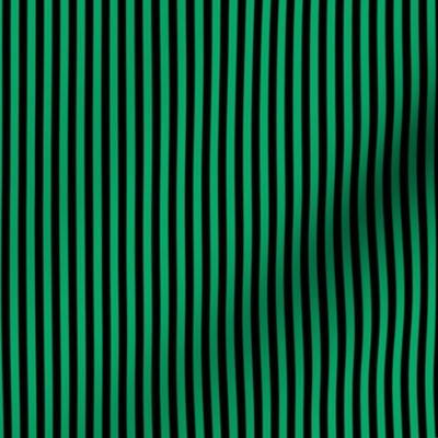 Small Jade Green Bengal Stripe Pattern Vertical in Black