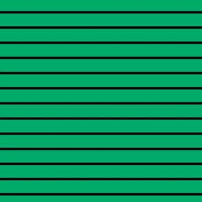 Jade Green Pin Stripe Pattern Horizontal in Black