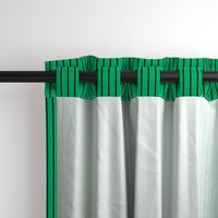 Jade Green Pin Stripe Pattern Vertical in Black