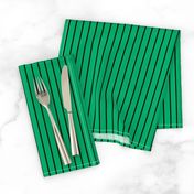 Jade Green Pin Stripe Pattern Vertical in Black