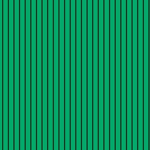 Small Jade Green Pin Stripe Pattern Horizontal in Black