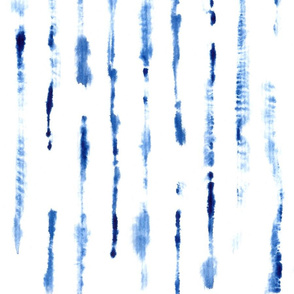 shibori - watercolor blue lines - shibori fabric
