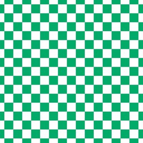 Checker Pattern - Jade Green and White