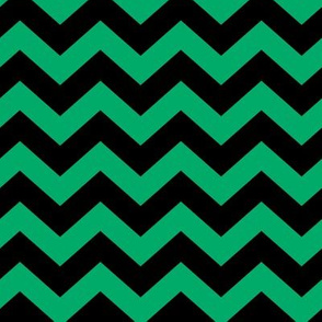 Chevron Pattern - Jade Green and Black