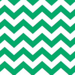 Chevron Pattern - Jade Green and White