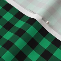 Gingham Pattern - Jade Green and Black