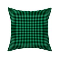 Small Gingham Pattern - Jade Green and Black