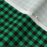 Small Gingham Pattern - Jade Green and Black