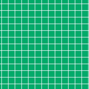 Grid Pattern - Jade Green and White