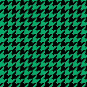 Houndstooth Pattern - Jade Green and Black