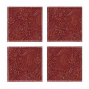 Paisley Burgundy Red Wine