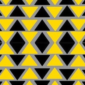 black and yellow triangles on grey