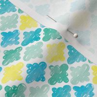 Geometric Clouds | Lemon and Blue Mix