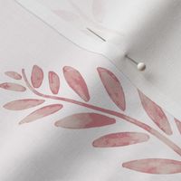 watercolour leaves pink