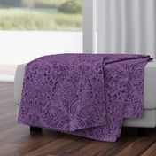 Paisley Lace Outline - aubergine and lilac