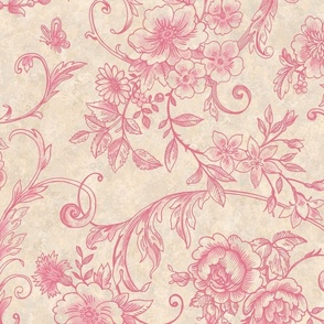 Rococo Toile  Pink