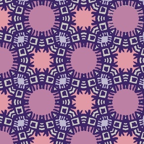 geometric ornament in purple and pink by rysunki_malunki