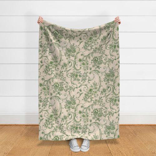 Rococo Toile  Green