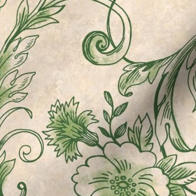 Rococo Toile  Green