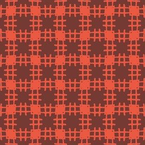 red checkered abstract by rysunki_malunki