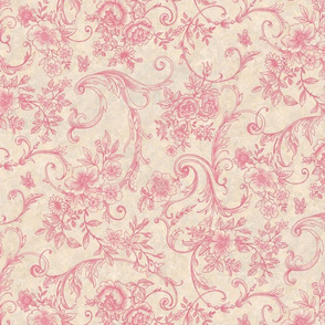 Rococo Toile  Pink Petite