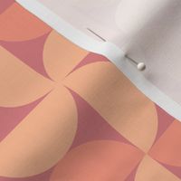 Retro geometrics peach fuzz salmon orange