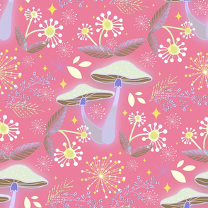 Mushroom Garden pink